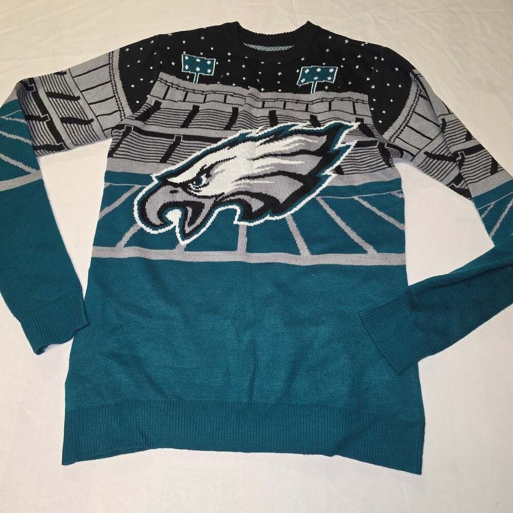 Philadelphia Eagles NFL Light-Up Holiday Ugly Sweater missing lights